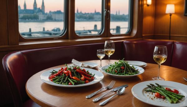 Savourez un repas végétarien lors d'une croisière à Paris